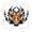White, variant on CafePress - Tribal Flame Tiger Square Sticker 3 X 3 - Square Sticker 3" x 3"