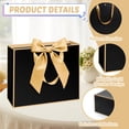 thumbnail image 2 of Bolsas de regalo Patdefie negras con asa 32 x 25 x 11 cm, paquete de 12, 2 of 7