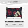 thumbnail image 6 of Balery Roses Skulls Bedding Queen Pillow Cases - Envelope Closure - Soft Brushed Microfiber Fabric - Shrinkage and Fade Resistant Pillow Cases-16"x24", 6 of 9