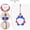 A-2A, variant on karymi Set of 12 Red White Blue Wooden Gnomes Hanging Ornaments 5.5x5.5 Inch with Ropes Stars Striped Design for 4th of July Independence Day Tree Garland Decor Fourth of July Accessories