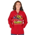 thumbnail image 4 of Ugly Christmas Pattern PACMAN Holiday Zip Up Hoodie Men's Women's Brisco Brands S, 4 of 6