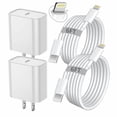thumbnail image 2 of Typpkmm Fast Charger Compatible with Iphone, with Compatible with Iphone Charger Fast Charging 2Pack 6FT, White, 2 of 5