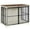 White Brown, variant on Hzuaneri 44 Inch Dog Crate Furniture, XL Indoor Dog Kennel for Large Dog with Barn Door, Heavy Duty Wooden Dog Cage as TV Stand & End Table, Rustic Brown