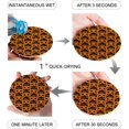 thumbnail image 2 of FMSHPON Halloween Pumpkin Light Set of 8 Round Coaster for Drinks, Absorbent Ceramic Stone Coasters Cup Mat with Cork Base for Home Kitchen Room Coffee Table Bar Decor, 2 of 3