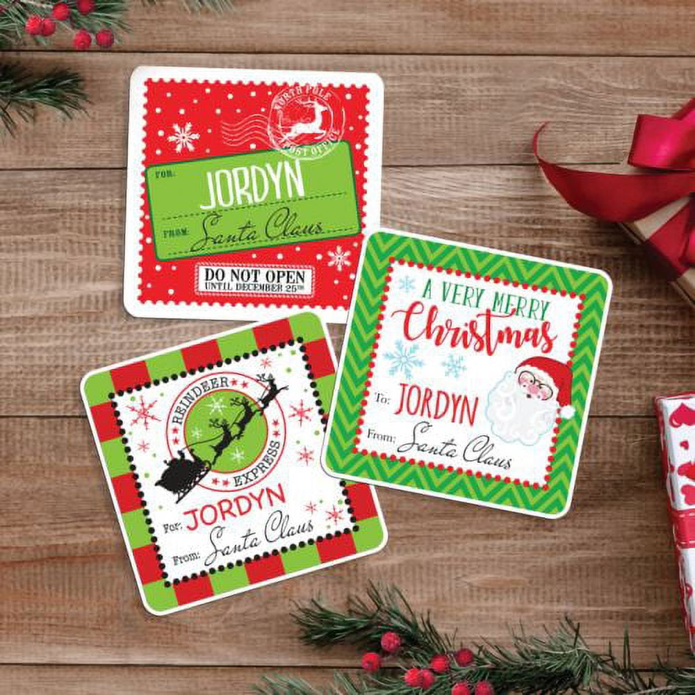 Personalized Special Delivery From Santa Gift Sticker Set