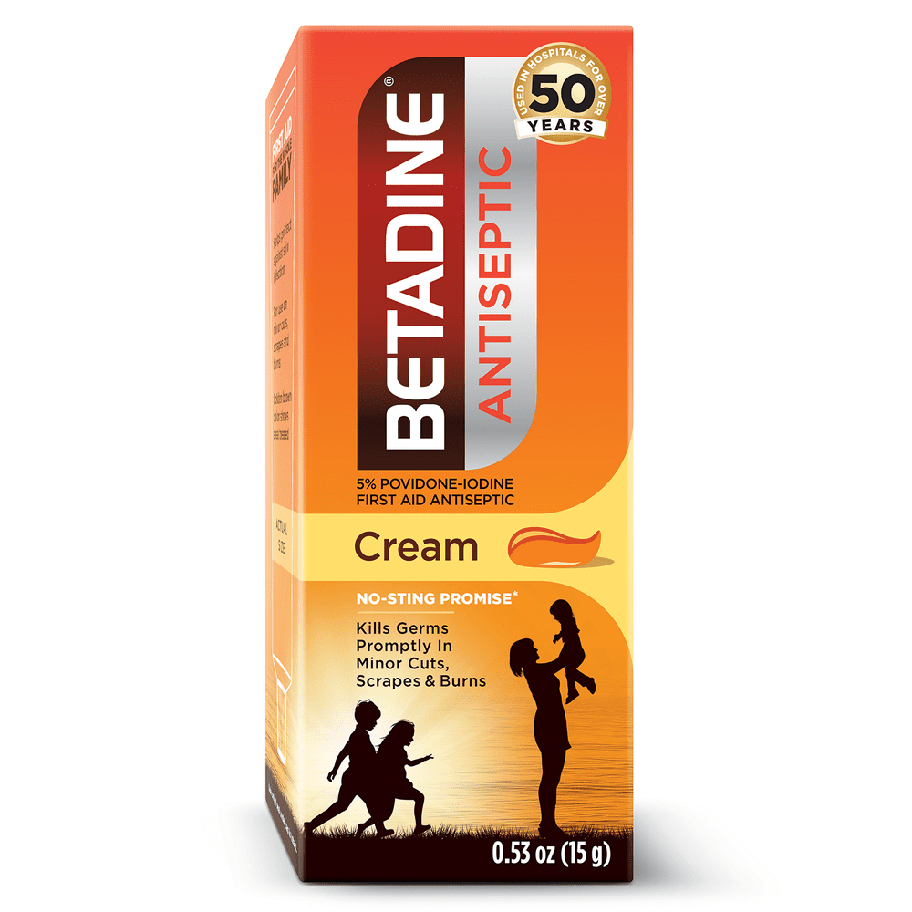 Betadine Antiseptic First Aid Cream with NoSting Promise, .53 oz