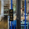 thumbnail image 5 of Uxcell 6x2" Push Pull Door Sign, 1 Pairs Acrylic Self-Adhesive Back Sign Door Sticker Sign Black/Gold Tone, 5 of 6