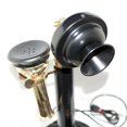 thumbnail image 2 of New Black & Brass Candle Stick Type Telephone, Old Vintage Antique Style, 2 of 5
