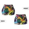 thumbnail image 5 of Fotbe Colorful Pug Seamless Shorts, Womens Workout Shorts High Waist Stretch Booty Short for Gym/Yoga/Running/Biking-Medium, 5 of 9
