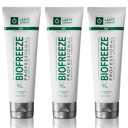 Biofreeze Biofreeze Professional 4oz Gel Tube 3PK Pain Relief Arthritis Back (Best Gel For Muscle Pain)