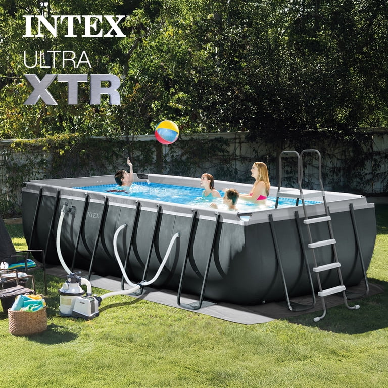 Intex Rectangular Pool Set, 18ft x 9ft x 52in, Ultra XTR Frame
