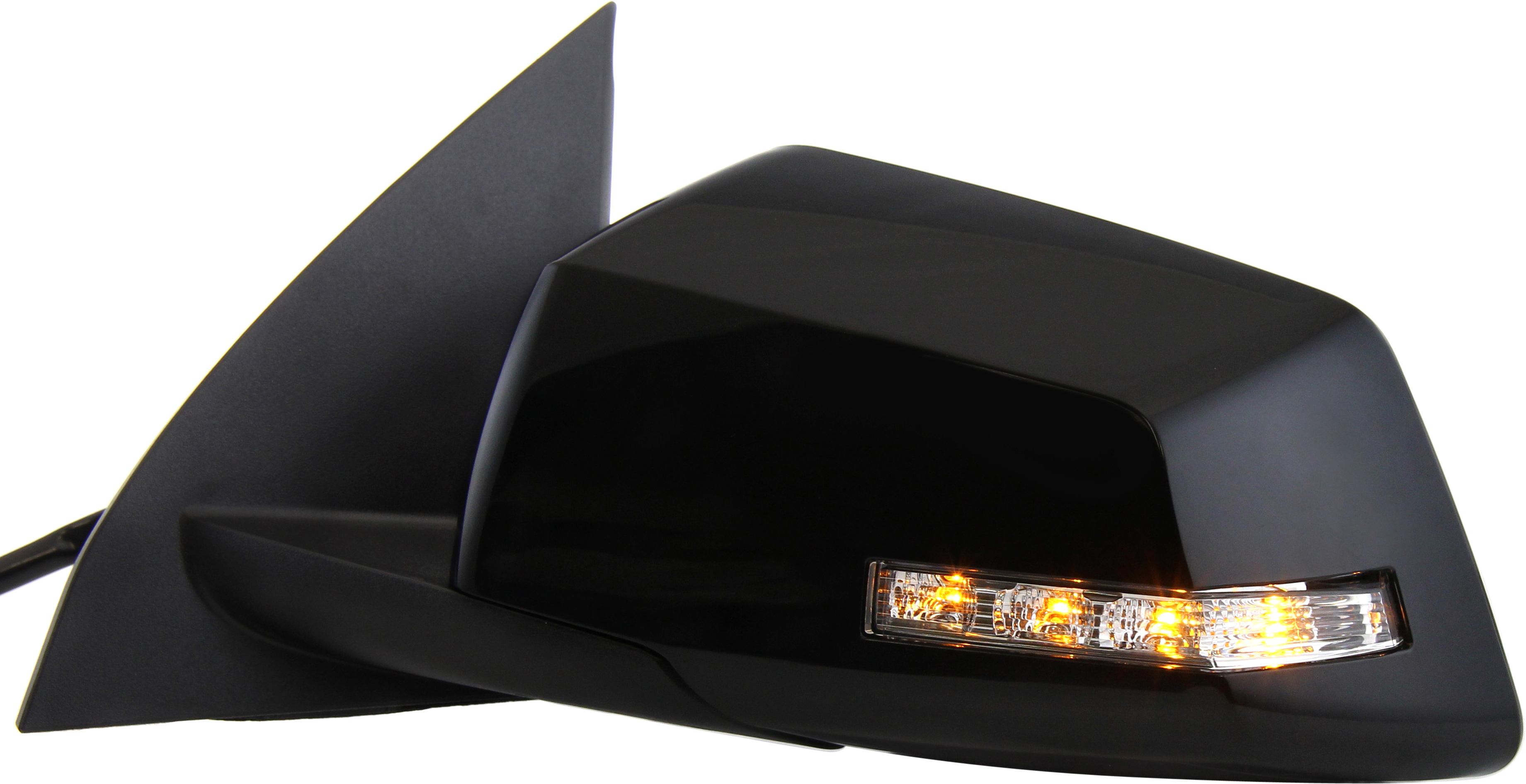 Mirror Compatible With 2009-2017 Chevrolet Traverse 2009-2016 GMC Acadia Left Driver Side Heated w/ Blind Spot Corner Glass In-housing Signal Light Paintable Kool-Vue