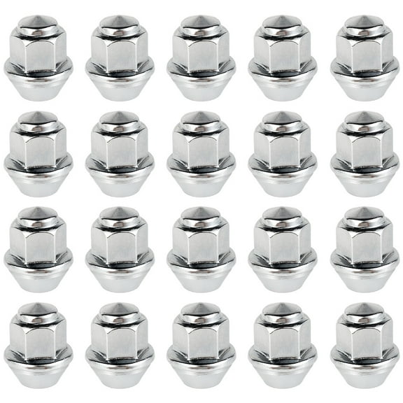 20Pcs Wheel Nuts Compatible with Ford Wheels M12 x 1.5 19mm Hex Wheel Nuts 60 Degree Taper Carbon Steel Plated Nuts Direct Replacement 1678260