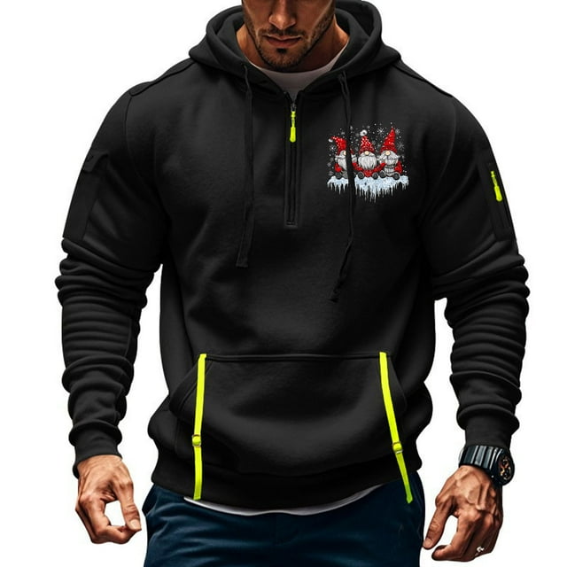Sudadera con capucha para hombre, informal, con estampado, deportiva, de manga larga, blusa de poliéster