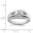 thumbnail image 3 of Sterling Silver Rhodium Plated Diamond Men's Ring QR5077, 3 of 4