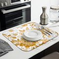 thumbnail image 3 of Pioneer Flower Floral Print Pattern Dish Drying Mat for Kitchen 1 Pack, Ultra Absorbent Microfiber Dishes Drainer Mats,16"x18", 3 of 6