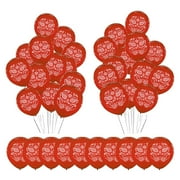 Nincrane Western-Themed Balloons, 12 CM31Inch Bandana Balloons 24 PCS Red Cowboy Balloons for Baby Shower Birthday, Wedding Party Decorations