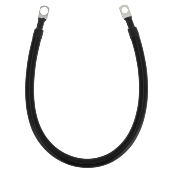 1 Pc Battery Inverter Cable Battery Cable 3/8" Lug 5/16" Lug 3 AWG Gauge 1.5FT Black Tinned Copper