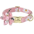 thumbnail image 2 of Didog Personalized Floral Nylon Dog Collar Engraved Pet Name Collars Adjustable, 2 of 9