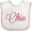 White and Pink, variant on Inktastic Ohio Boys or Girls Baby Bib