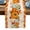 Beige Orange, variant on ERUNPONLY Thanksgiving Pumpkins Table Runner - 36 Inch Long Abstract Leaves Country Farmhouse Cotton and Linen Blended Dress Scarves Farmhouse Table Runner for Kitchen Dining, Coffee Table, 13" x 36"