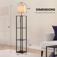 thumbnail image 6 of HOOMEDELIER Floor Lamp with Shelves, 4-Tier Modern Shelf Floor Lamp, Display Lamp for Living Room, Bedroom and Office 9.8"L*9.8W*63"H, 6 of 15