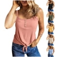 thumbnail image 1 of HVOBTTY Débardeur Court d'Été Confortable pour Femmes, Grande Taille, Décontracté, Couleur Unie, Sans Manches, Col Rond, Ajusté, Doux, Respirant, Polyvalent, Rouge, TTG, 1 of 5
