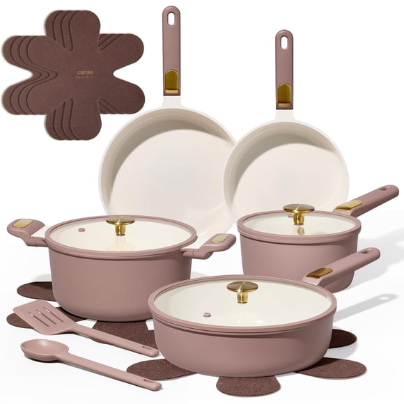 Juego de Cocina CAROTE Cerámico Antiadherente de 16 Piezas para Inducción