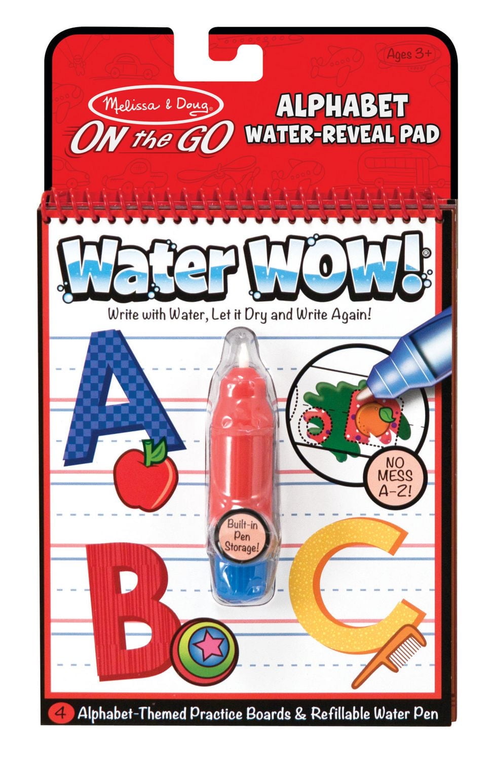 Melissa & Doug On the Go Water Wow! Reusable Water-Reveal Activity Pad - Alphabet