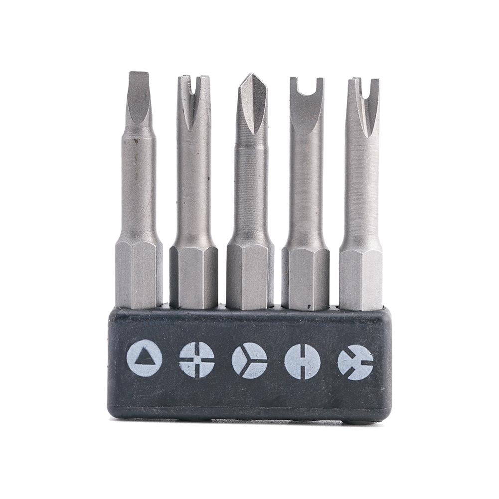Set De 5 Embouts De Tournevis Spéciaux – Formes U, Y, Triangle, 50mm, Aimantés