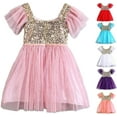 thumbnail image 2 of Stylesilove Infant Toddler Kids Little Girls Princess Ballerina Party Gold Sequin Tulle Flower Dress - 6 Colors, 2 of 3