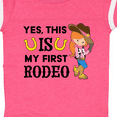 thumbnail image 4 of Inktastic Yes, This is My First Rodeo- Cowgirl in Hat and Boots Girls Baby Bodysuit, 4 of 5
