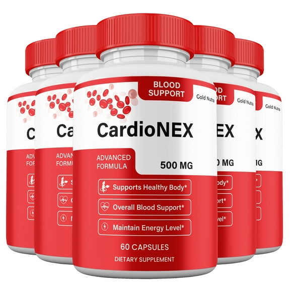CardioNex Capsules, Maximum Strength Supplement Pills, All Natural 30 Day Supply per Bottle (5 Pack)