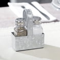 thumbnail image 6 of Walford Home Farmhouse Salt and Pepper Shaker Set Including Galvanized Caddy (Gray/Silver), 6 of 7