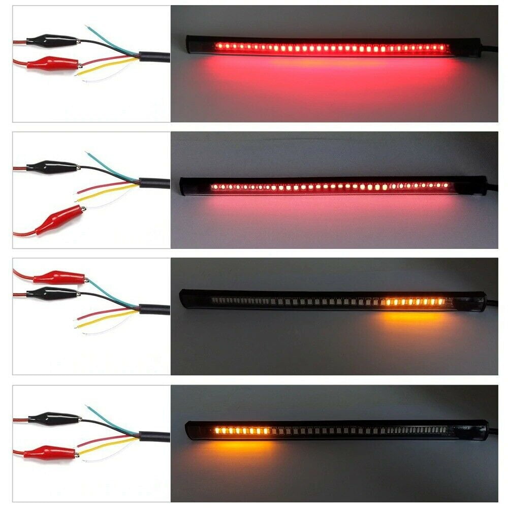 ??Motorcycle LED License Brake Tail Light Turn Signals for Bobber Cafe Racer ATV