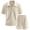 Off White, variant on Fexilor Men's 2 Piece Casual Quarter Zip Polo Shirt Set Summer Vacation Beach Outfit,Sizes S-2XL