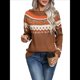thumbnail image 1 of Suéter de Punto de Otoño y Halloween para Mujer, Ideal para Vacaciones de Invierno, Navidad y Navidad Camello L, 1 of 10