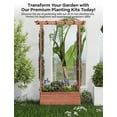 thumbnail image 3 of Memoryfield 43x17x72" Raised Garden Bed with Trellis, Wood Planter Box with Side Trellis & Hanging Roof, Elevated Freestanding Garden Bed for Climbing Plants, Vines & Flowers, 3 of 7