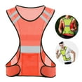 thumbnail image 2 of Unisex Visibility Reflective Vests Belt Safety Security Traffic Warning Jacket For Night, 2 of 8