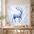 thumbnail image 5 of Stag Silhouette with Evergreen Forest Double-Exposure, Serene Watercolor for Wildlife Lovers, Nature Wall Art Christmas Gift Tapestry Wall Hanging for Bedroom and Living Room, 5 of 7