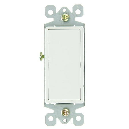3 Way Wall Switch Module - Sunlite E511 3 Way Grounded Rocker Switch, White