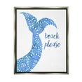 thumbnail image 3 of Stupell Industries Beach Please Blue Mermaid Tail Mandala Pattern Painting Luster Gray Floating Framed Canvas Print Wall Art, Design by Jackie Decker, 3 of 5