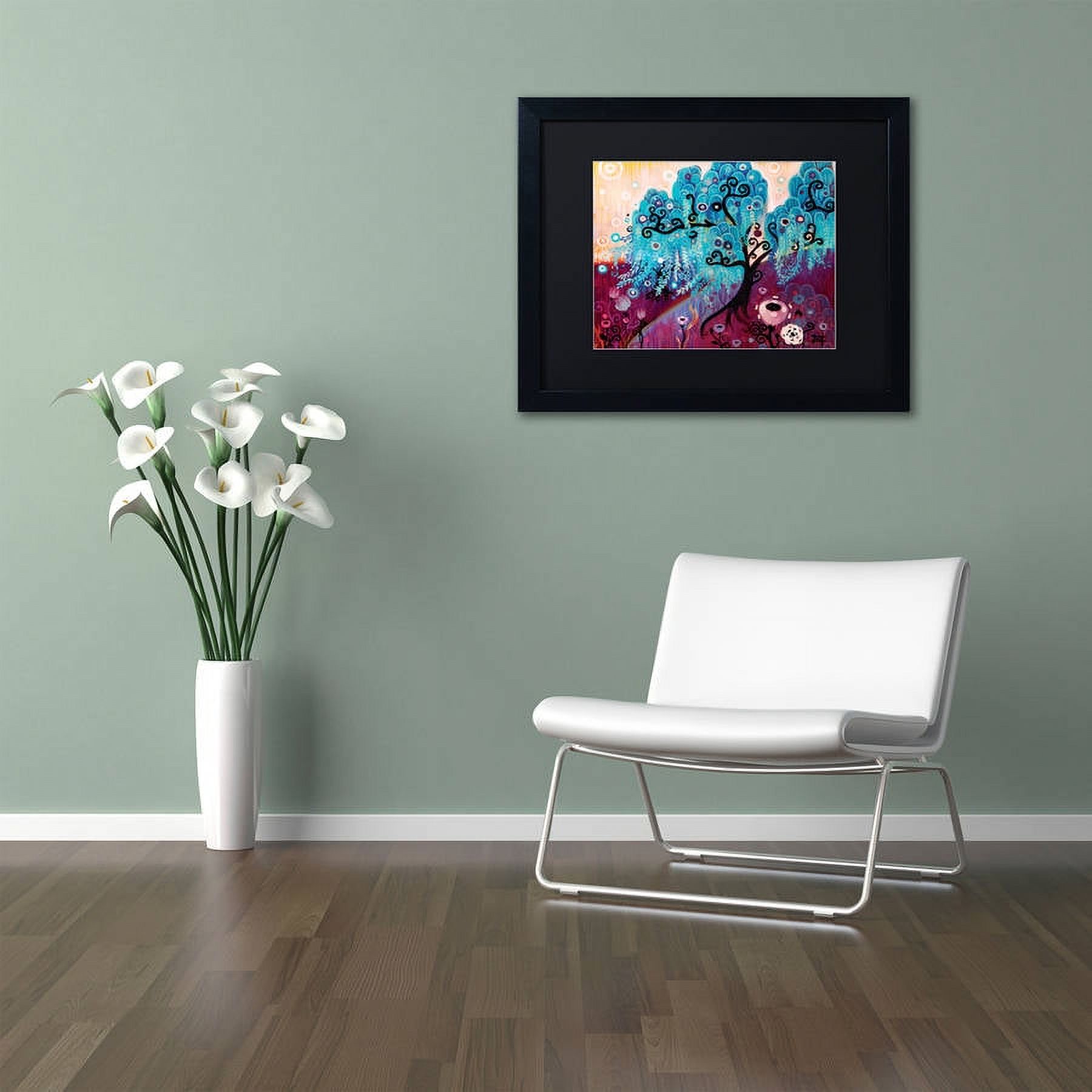 Trademark Fine Art "33" Canvas Art by Natasha Wescoat, Black Matte, Black Frame