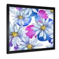 thumbnail image 2 of Designart 'Daisies On Red and Blue Backgorund' Traditional Framed Art Print, 2 of 4