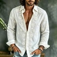 thumbnail image 2 of Men Floral Print Button up Shirts Casual Long Sleeve Slim Fit Blouse with Pocket Lightweight Bohemian Clothes, 2 of 5