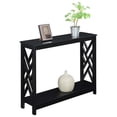 thumbnail image 3 of Convenience Concepts Titan Console Table with Shelf in Black Wood Finish, 3 of 7