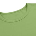 thumbnail image 5 of WAVSUF T-Shirt for Girls 3 Pack Round Neck Short Sleeve Classic Fit 2026 Summer Daily Knitted Tees Green Size 11/12, 5 of 8