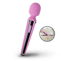 Handheld Cordless Personal Wand Massager,Powerful Multi Speed Vibration with USB Rechargeable Massage 20 Vibration Patterns 8 Speeds Skin Soft Silicone