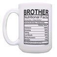 thumbnail image 2 of ThisWear Brother Coffee Mug Brother Nutritional Facts Mug Brother Sister Gifts 15oz Coffee Mug, 2 of 4