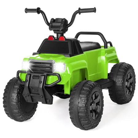 Best Choice Products 12V Kids Electric Ride-On 4-Wheel Quad ATV Toy Truck w/ LED Headlights, Reverse Gear, Remote Control, Cargo Area, 12V Battery Power -
